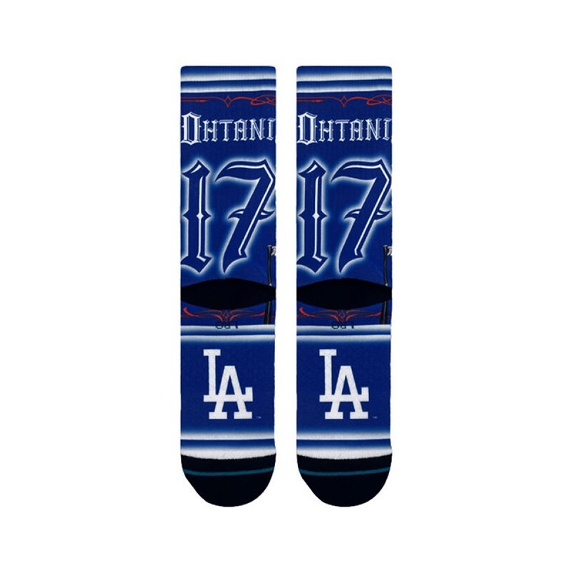 【Mister Cartoon x Dodgers】【大谷翔平】STANCE 25SS スタンス OHTANI CARTOON CREW BLUE A556B24OHT#BLU A556B24OHT-BLU ブルー
