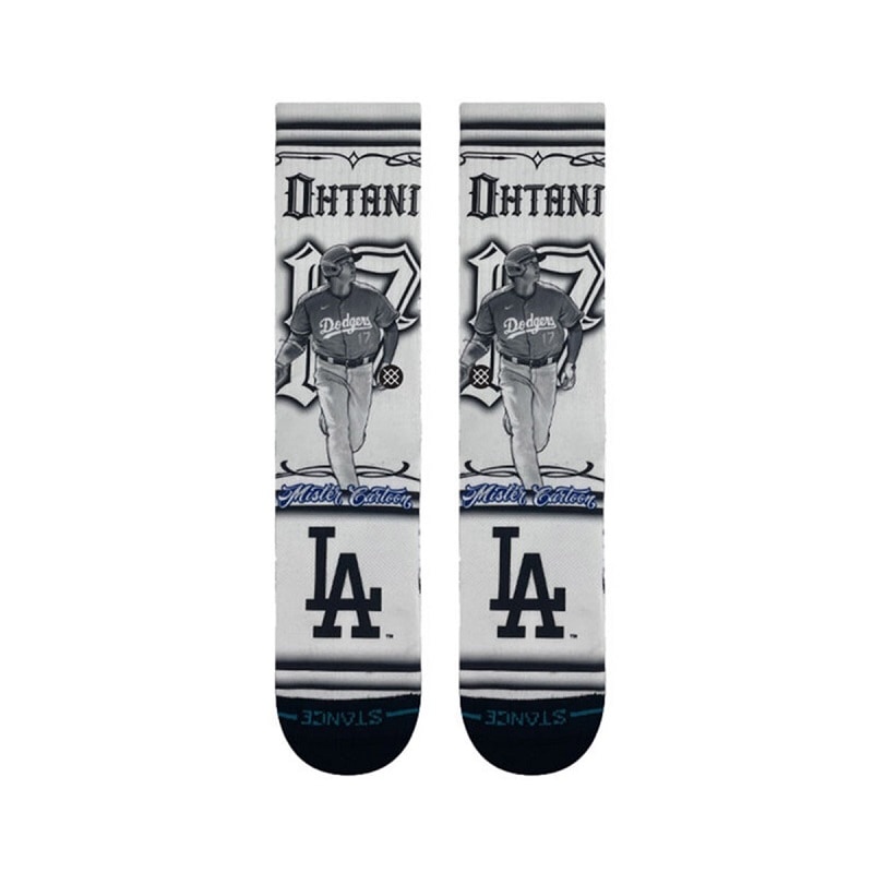 【Mister Cartoon x Dodgers】【大谷翔平】STANCE 25SS スタンス SHOHEI CARTOON CREW WHITE A556B24SHO#WHT A556B24SHO-WHT ホワイト