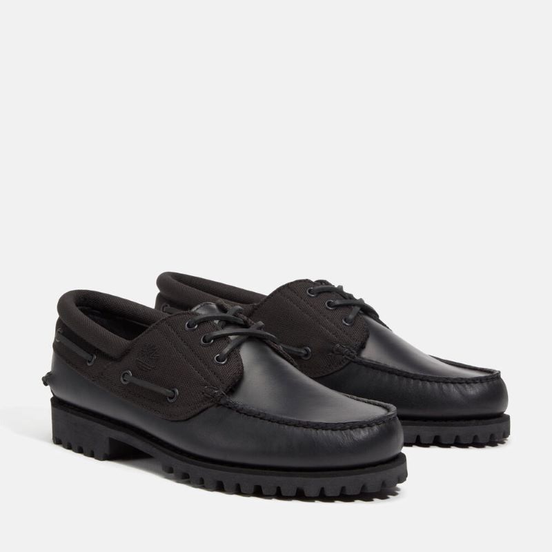 Timberland 25SS AUTHENTIC 3-EYE BOAT SHOE A6DXW-EL2 BLACKOUT FULL GRAIN 【M オーセンティック ハンドソーン スリーアイ ボート シューズ】