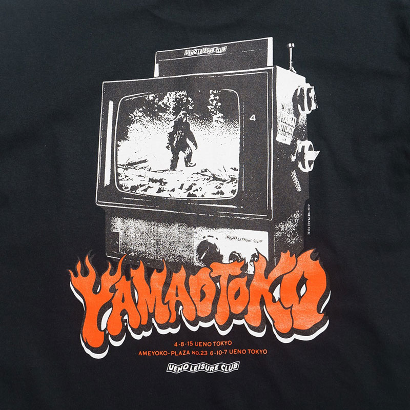 【ジャラーナ/UENO LEISURE CLUB/山男フットギア】【コラボTシャツ/ロンT】UENO LEISURE CLUB x YAMAOTOKO T-SHIRT L/S ULC-02LS ブラック ULC-02LS-BLK