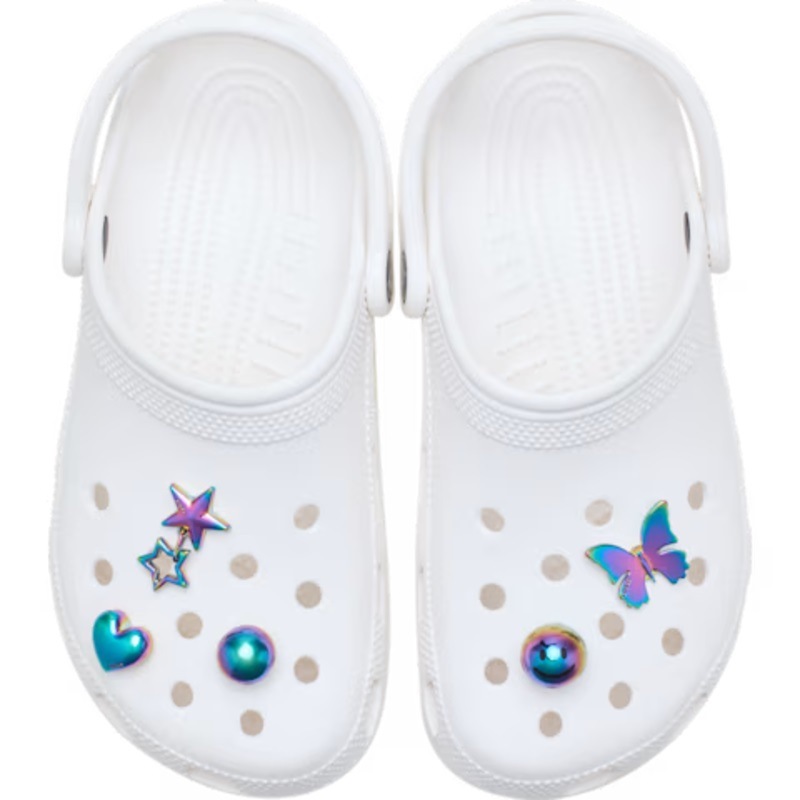 crocs 26Q2 Jibbitz charms Iridescent Meta 5 Pack 10017494
