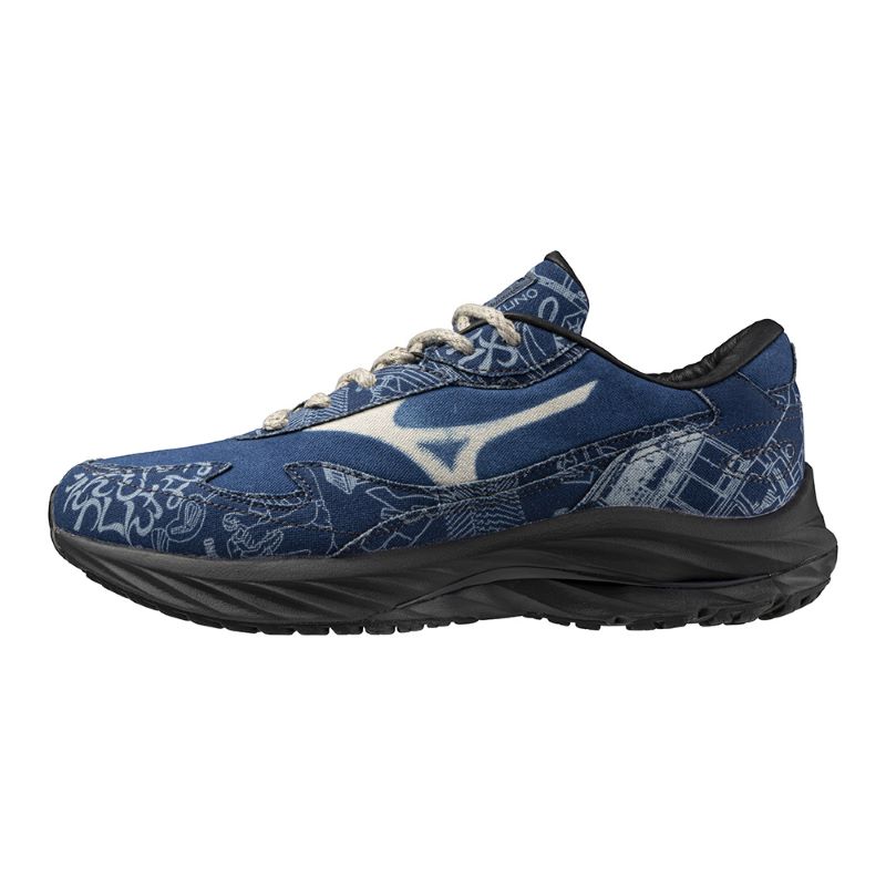 MIZUNO 24AW 8/24 WAVE RIDER β DYED BY BUAISOU D1GD244101 01:ネイビーブルー×ホワイト【WAVE RIDER β】【藍染 BUAISOU】