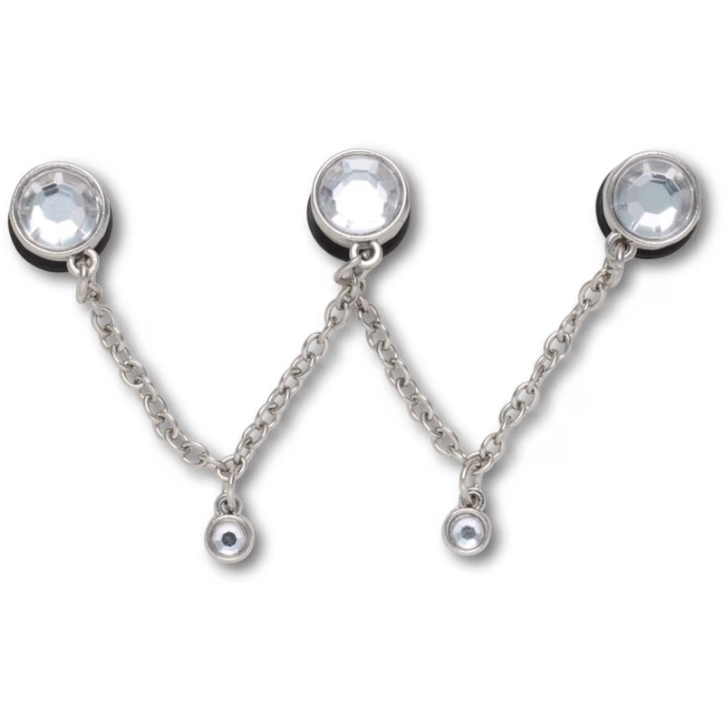 crocs 26Q2 Jibbitz charms Silver Triple SMT Gem Chain 10017734