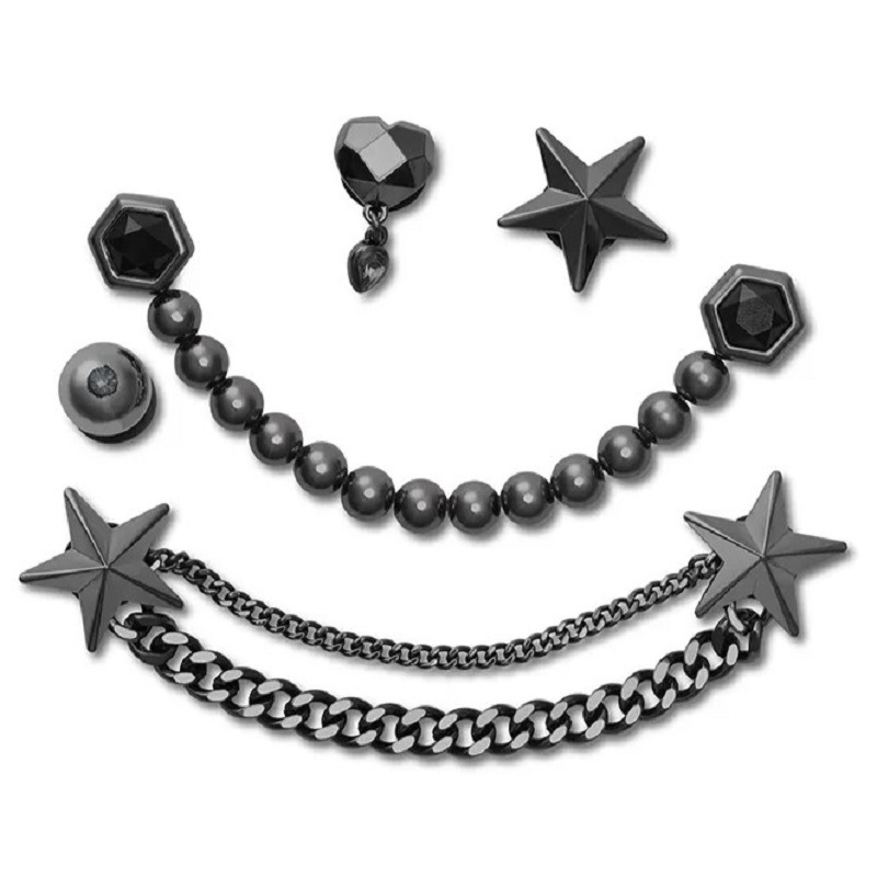 crocs 26Q1 jibbitz charms Punk Gunmetal 5 Pack 10015561
