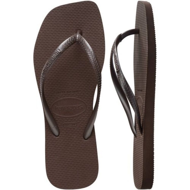 havaianas C/O Slim Square Dark Brown 4148301-0727 ダークブラウン