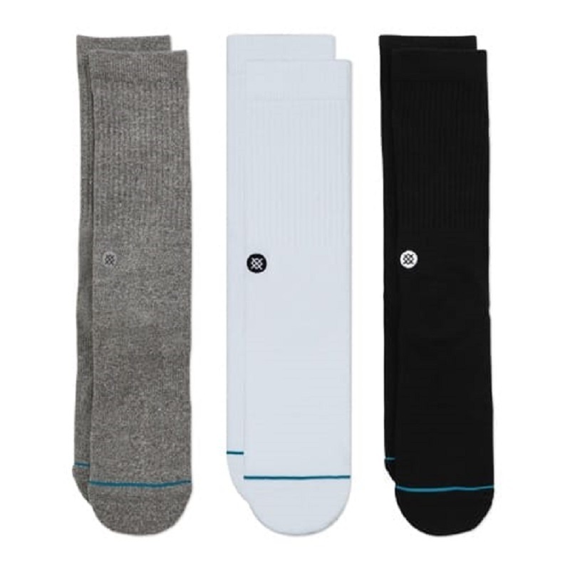 【定番モデル】【スタンスソックス】【3足セット】STANCE C/O スタンス ファッション アイコン 3 パック ICON 3 PACK M556D18ICP-MUL メンズ レディースアパレル ブラック/ホワイト/グレー マルチカラー ライフスタイル