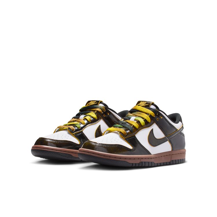 NIKE FA25 NIKE DUNK LOW SE GS ホワイト/ブライトシトロン-ブラック-ファウナブラウン HQ9294-100