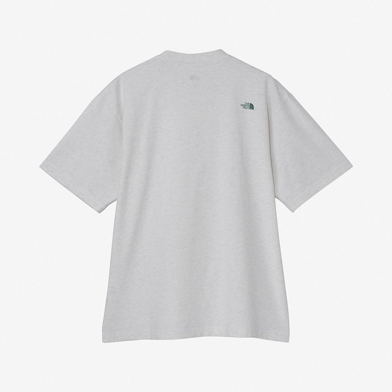 THE NORTH FACE S26 GAR SMALLER TYP0GRAPHIC S/S T ホワイトミックズグレー NT32667-WX