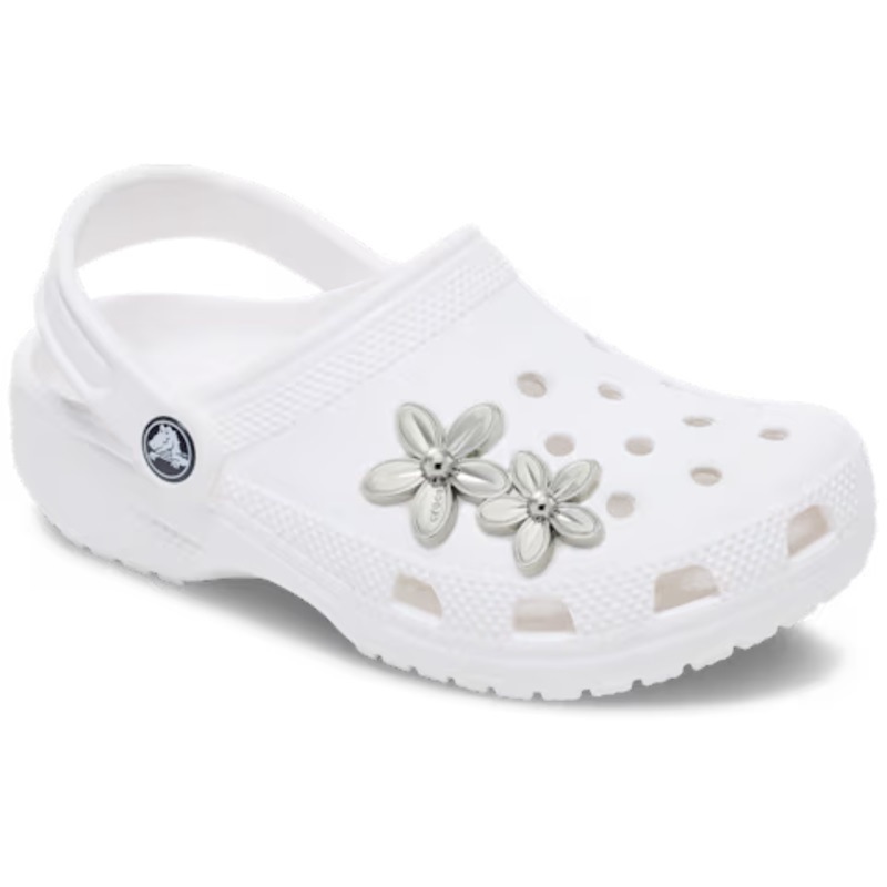 crocs 26Q2 Jibbitz charms Silver Double Flower Cluster 10018611