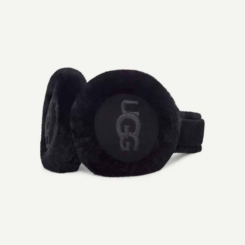UGG C/O W SHEEPSKIN EMBROIDERY EARMUFF Black 20955-BLK ブラック