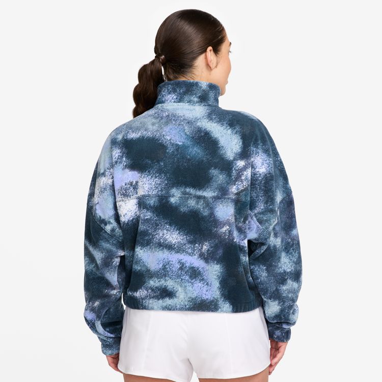 NIKE HO24 NIKE W ONE Therma-FIT POLAR AOP FULL ZIP L/S HOODIE アーモリーネイビー/アーモリーネイビー FZ6970-478