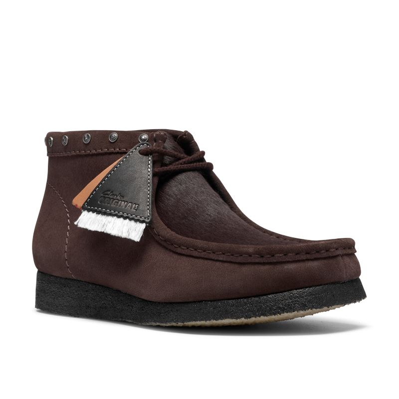 Clarks AW26 M Wallabee Boot Brown Interest 26327513