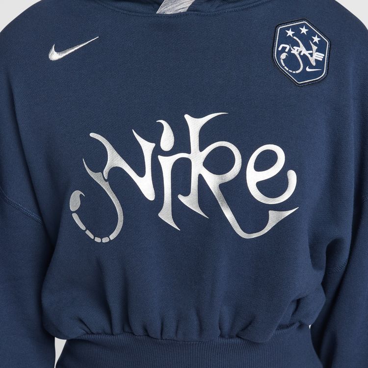 NIKE HO25 AS W NSW OS FLC CROP PO HDY ミッドナイトネイビー IO0468-410 