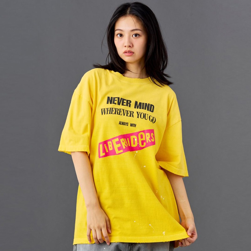 Liberaiders 26SS 5/15 FADED PUNK LOGO TEE 736212601 ブラック