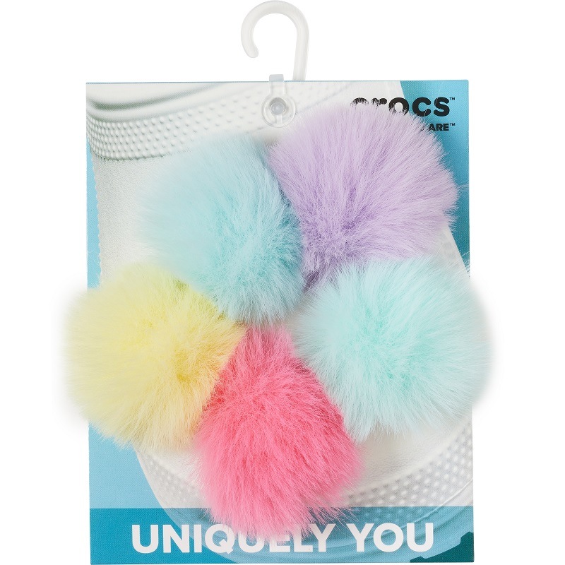 【ジビッツチャーム】【クロックス用アクセサリー】crocs 25Q1 クロックス ジビッツチャーム ブライト カラー パフ ボール 5パック Jibbitz charms Bright Color Puff Ba 10009279