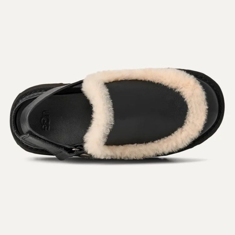 UGG 25AW 8/6 W ESMEE LEATHER CLOG BLACK 1171507-BLK ブラック