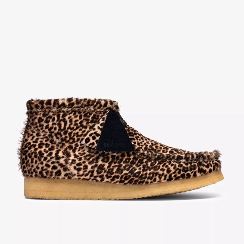 Clarks SS26 M Wallabee Boot Leopard Print 26186512