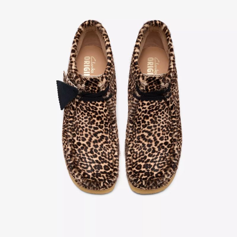 Clarks SS26 M Wallabee Boot Leopard Print 26186512