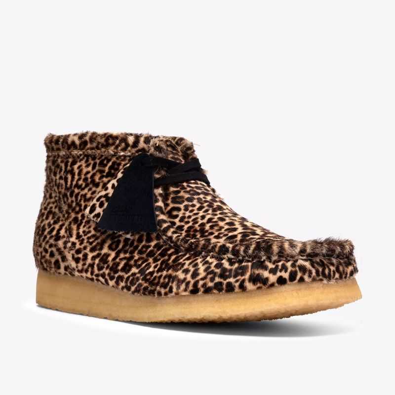 Clarks SS26 M Wallabee Boot Leopard Print 26186512