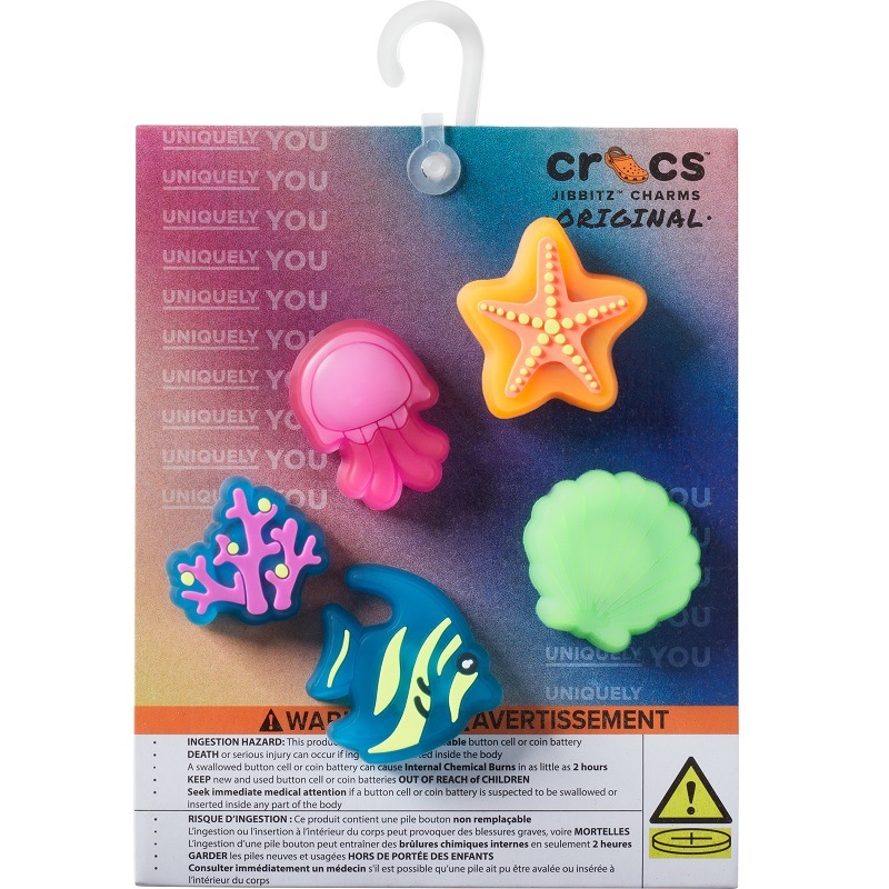 【ジビッツチャーム】【クロックス用アクセサリー】crocs C/O クロックス ジビッツチャーム ライト アップ アンダー ザ シー 5 パック Jibbitz charms Lights Up Under The Sea 5 Pack 10011453