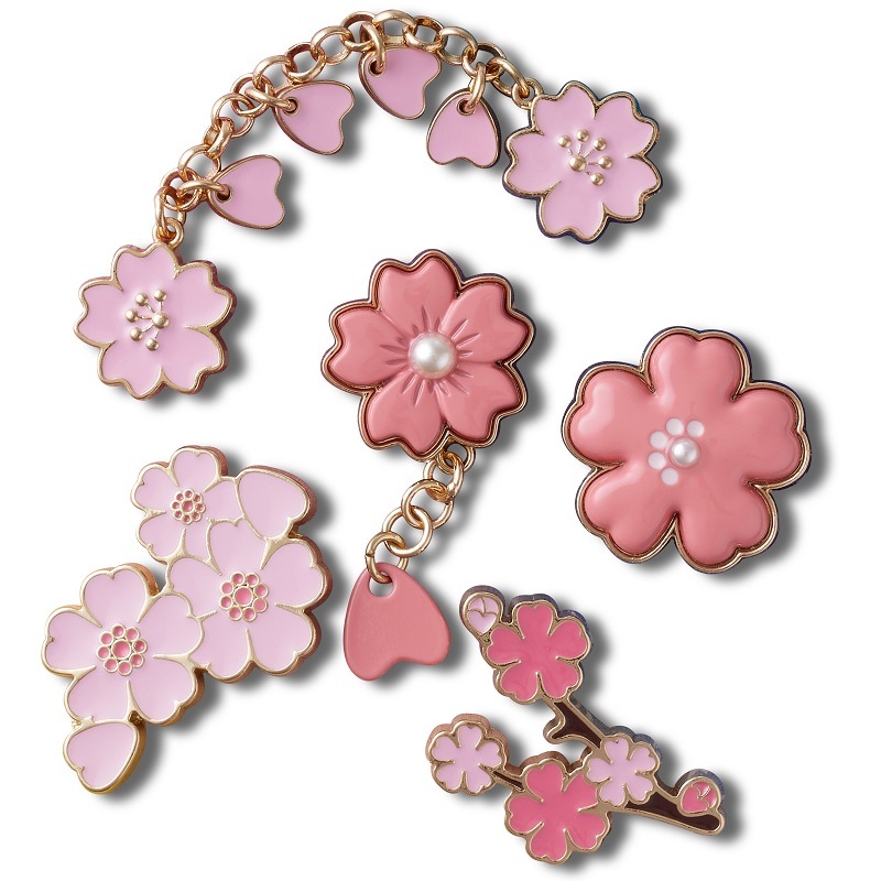 【ジビッツチャーム】【クロックス用アクセサリー】crocs C/O クロックス ジビッツチャーム ブルーミング チェリー ブロッサム 5 パック Jibbitz charms Blooming Cherry Blossom 5 pack 10012962