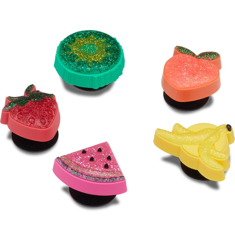 【ジビッツチャーム】【クロックス用アクセサリー】crocs C/O クロックス ジビッツチャーム スパークル グリッター フルーツ 5 パック Jibbitz charms Sparkle Glitter Fruits 5 pack 10013255