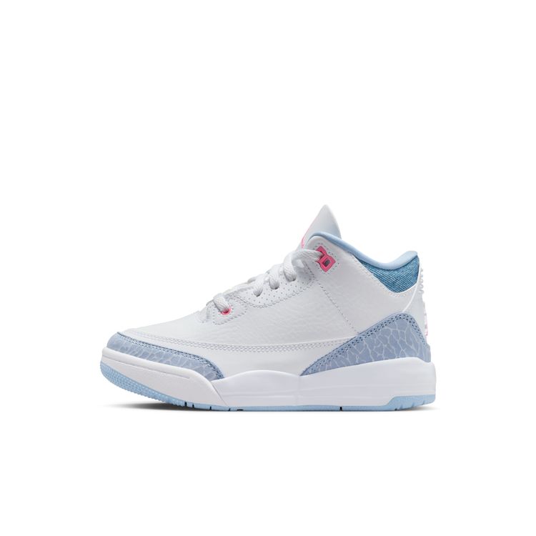 JORDAN BRAND FA25 7/1 JORDAN 3 RETRO PS ホワイト/ピンクグロー-コバルトブリス HQ0783-101