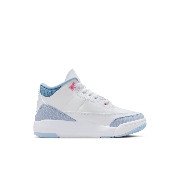 JORDAN BRAND FA25 7/1 JORDAN 3 RETRO PS ホワイト/ピンクグロー-コバルトブリス HQ0783-101