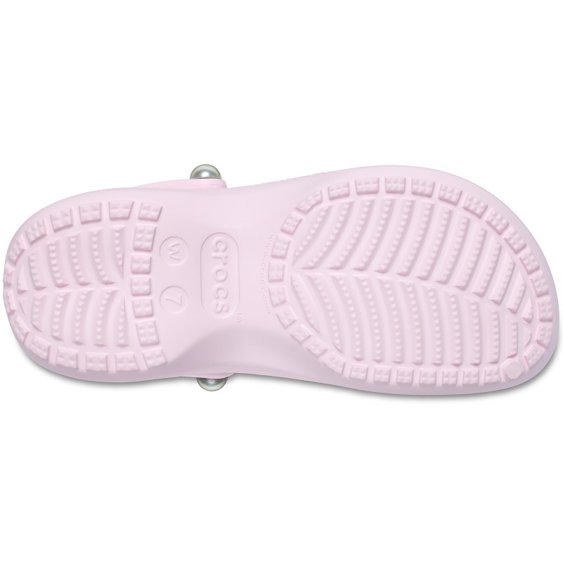 【サンダル】crocs 25Q1クロックス クラシック プラットフォーム パール クロッグ CLASSIC PLATFORM PEARL CLOG Pink Milk 211231-6ZW ピンクミルク