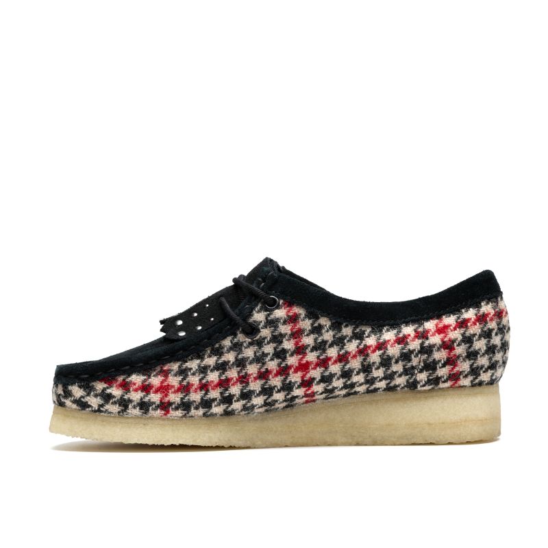 Clarks AW25 W Wallabee. Black Tweed Combi 26182802