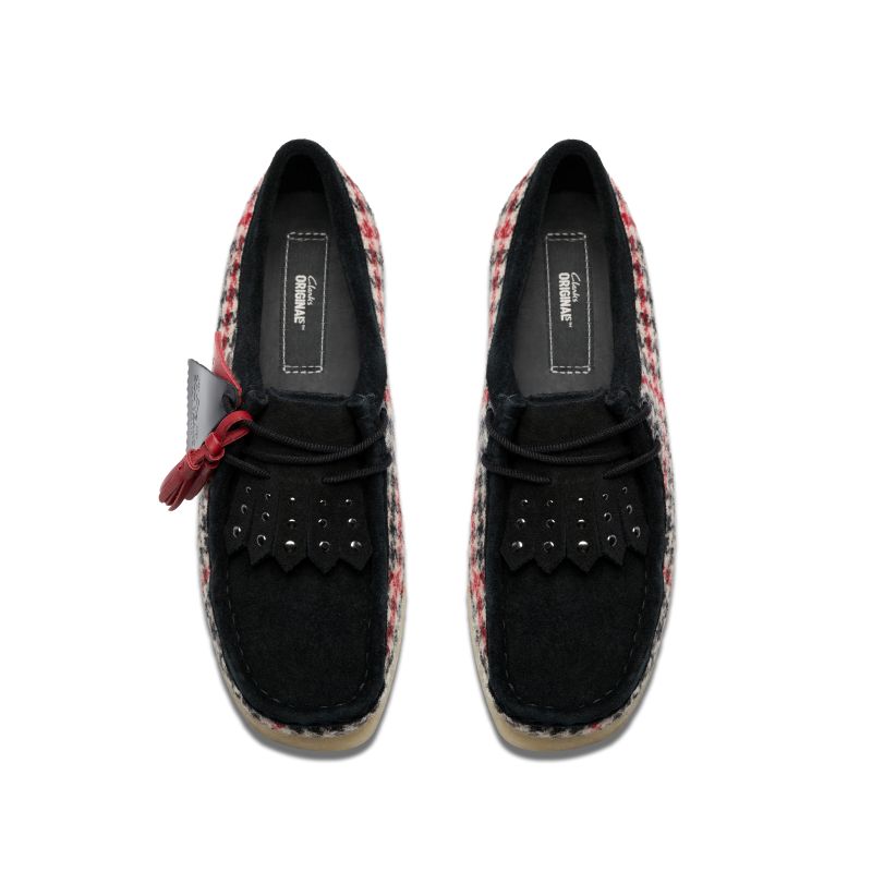 Clarks AW25 W Wallabee. Black Tweed Combi 26182802