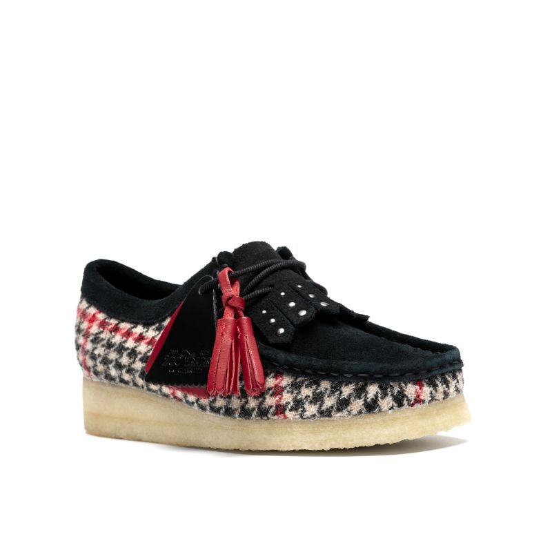 Clarks AW25 W Wallabee. Black Tweed Combi 26182802