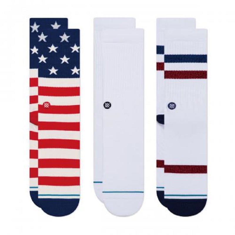 【定番モデル】【スタンスソックス】【3足セット】STANCE C/O スタンス THE AMERICANA 3 PACK MULTI A556A21TA3-MUL ライフスタイル
