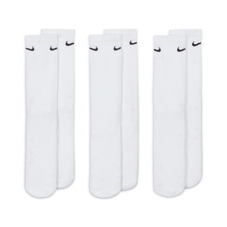 NIKE SP26 NIKE 3P EVERYDAY CUSHIONED CREW SOCKS ホワイト/ブラック SX7664-100