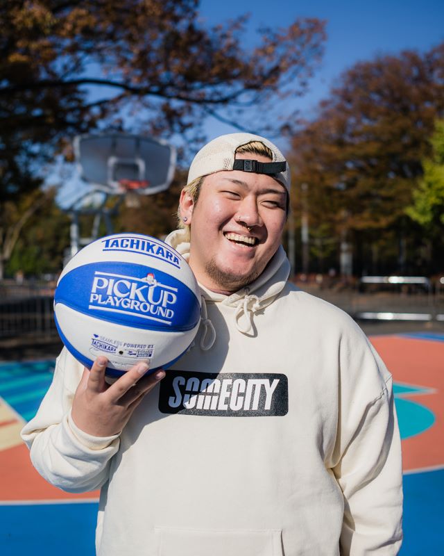 TACHIKARA BASKETBALL PICK UP PLAYGROUND ×TACHIKARA BALL PACK SB7-595 Blue / White