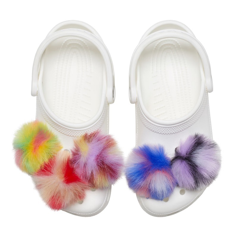 【ジビッツチャーム】【クロックス用アクセサリー】【5パック】crocs C/O クロックス ジビッツチャーム Jibbitz charms Dyed Puff 5 Pack 10012135 メンズ レディース キッズ アクセサリー