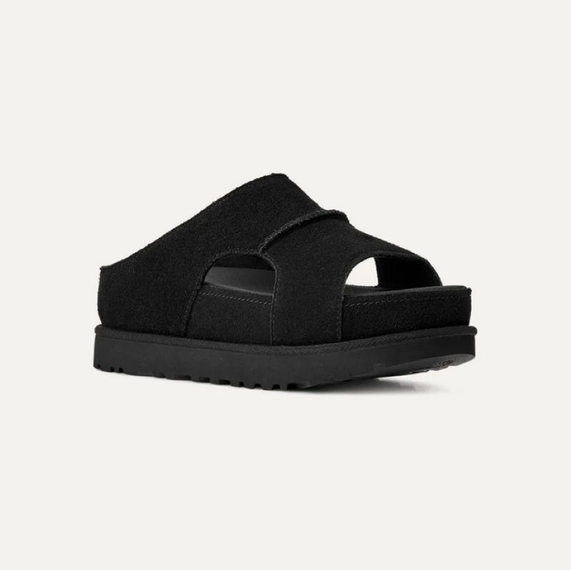 UGG S26 2/2 W GOLDENSTAR HI CUTOUT SLIDE BLACK 1175132-BLK