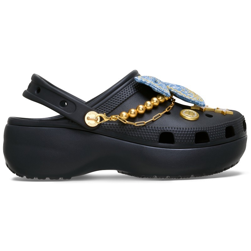 crocs 26Q1 CLASSIC PLATFORM DENIM GLITZ CLOG Black 213114-001