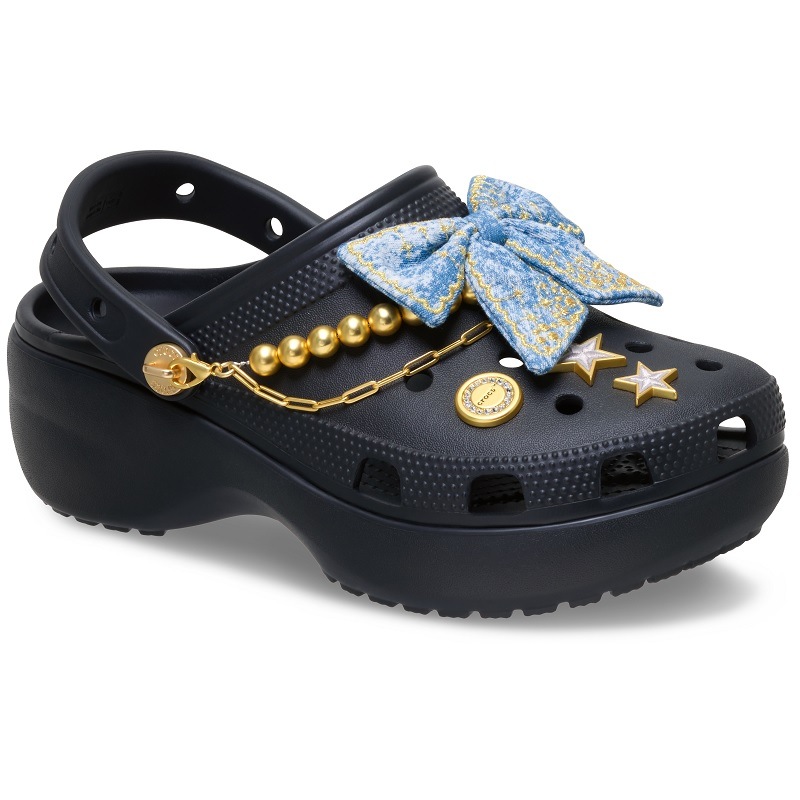 crocs 26Q1 CLASSIC PLATFORM DENIM GLITZ CLOG Black 213114-001
