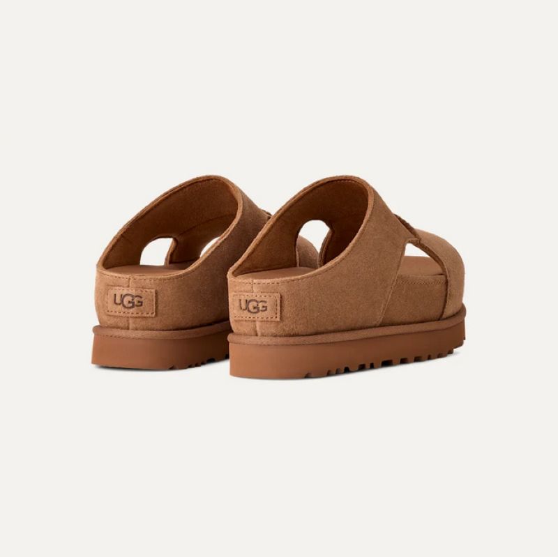UGG S26 2/2 W GOLDENSTAR HI CUTOUT SLIDE CHESTNUT 1175132-CHE