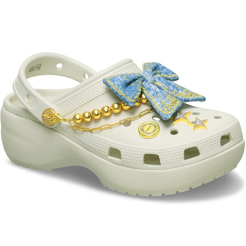 crocs 26Q1 CLASSIC PLATFORM DENIM GLITZ CLOG Linen 213114-0HZ