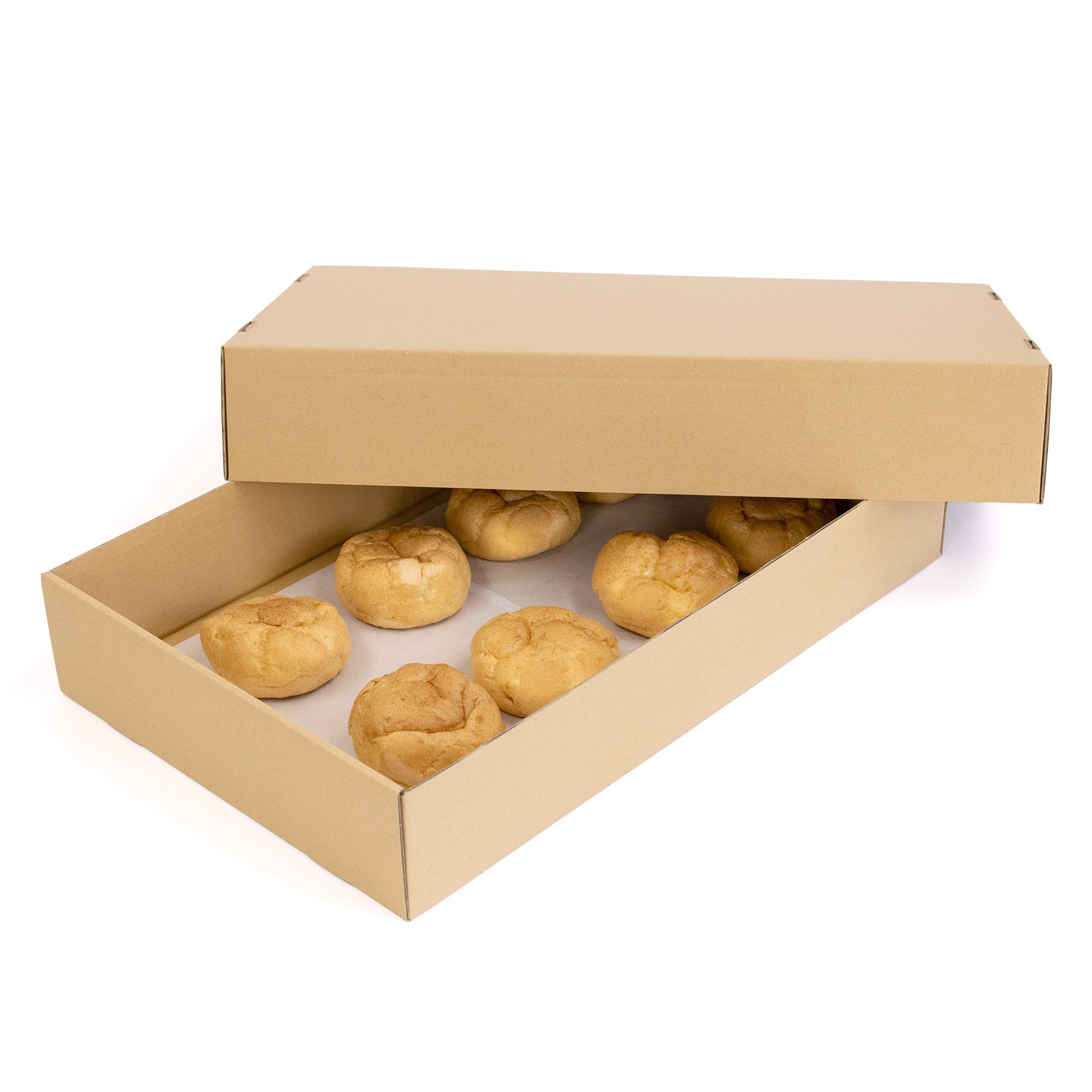 バン・バンボール yamapac ダンボールばんじゅう（番重） 箱タイプ（フタ付き）【浅型