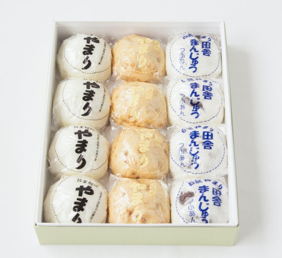 饅頭三種詰め合わせ《田舎》（１２個入り）【通常商品】