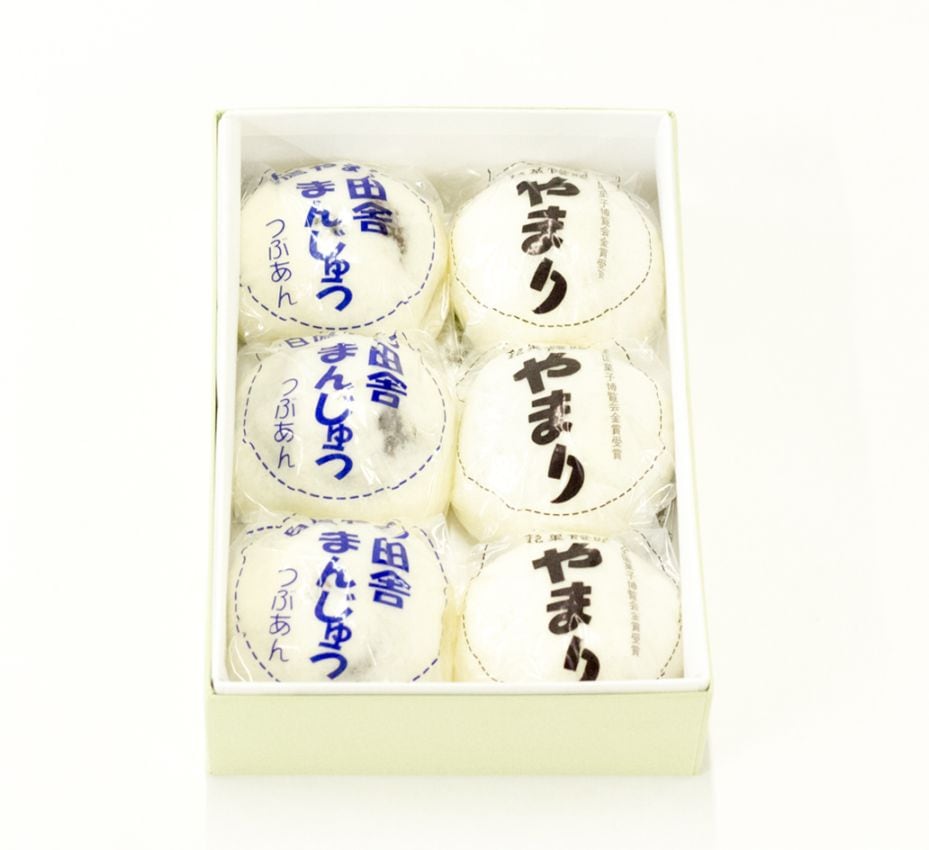 彩り饅頭 詰め合わせ（6個入り）やまり・田舎【通常商品】