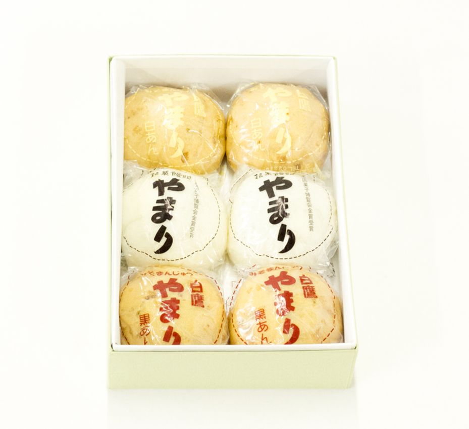 彩り饅頭 詰め合わせ（6個入り）やまり・みそ白・みそ黒【通常商品】
