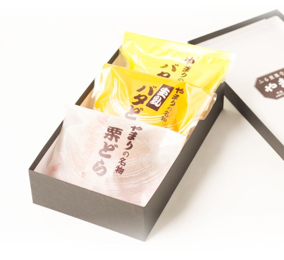 こだわりどら焼き 詰め合わせ（３個入り）バタどら・生乳バタどら・茨城県産和栗どら【通常商品】