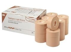 3M マルチポア ライトブラウン 粘着性綿布伸縮包帯 2733-25 25.0mmx5