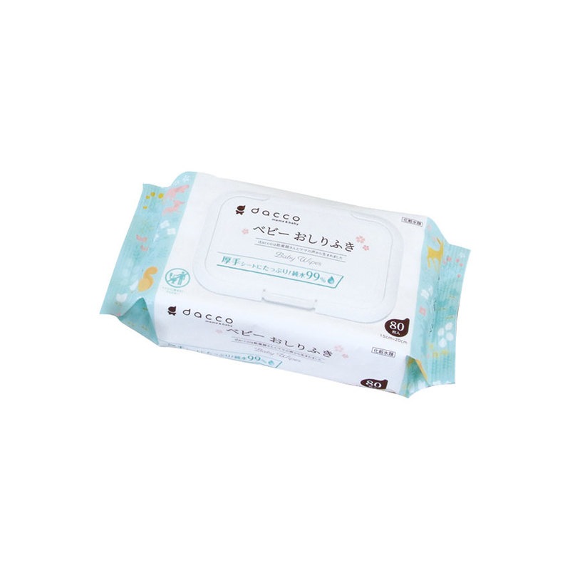 dacco ベビーおしりふき ふた付 15cmx20cm 80枚入り オオサキ