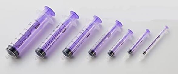ネオフィードシリンジ 2.5mL パープル キャップ付 LDチップ 26346 1箱