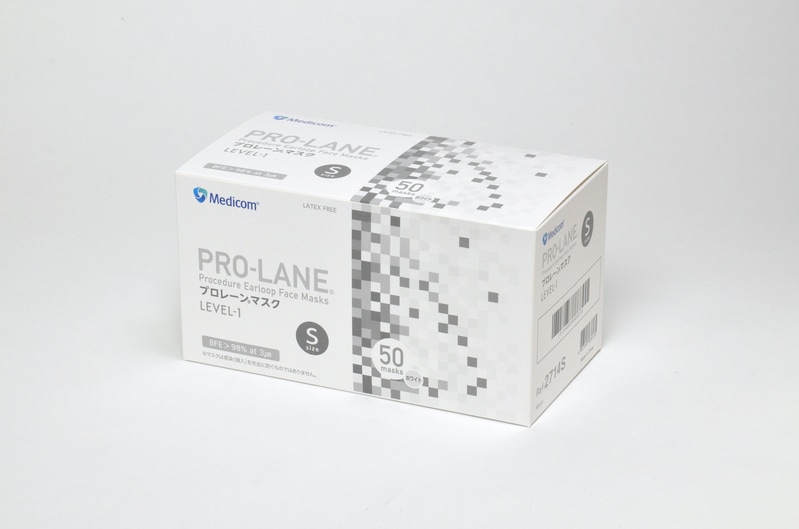 医療用マスク プロレーンマスク Sサイズ ホワイト PLE002714S 1